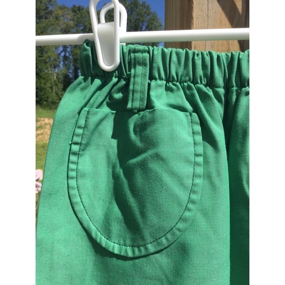 Vintage Girl Scouts girls shorts size 10  stretchy green brownie 70s 60s - Picture 2 of 6